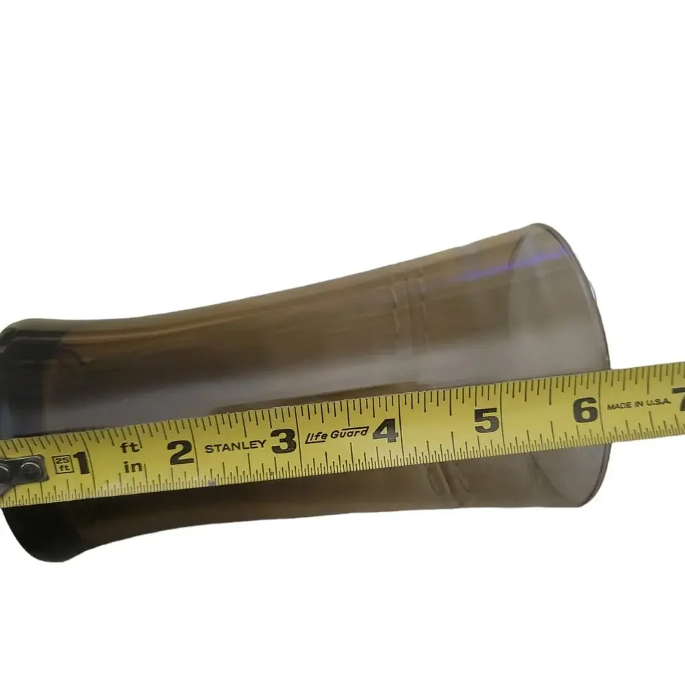 Vintage 70s‎ Retro Anchor Hocking Style 16 ounce Smoky Brown Tumblers, Set of 4